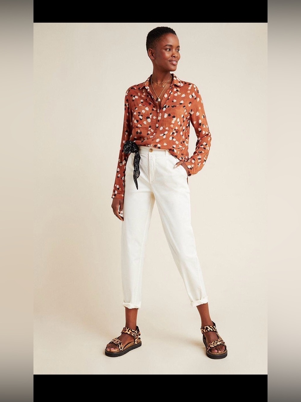 NEW✨ANTHROPOLOGIE IVORY TROUSERS
